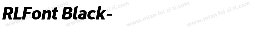 RLFont Black字体转换